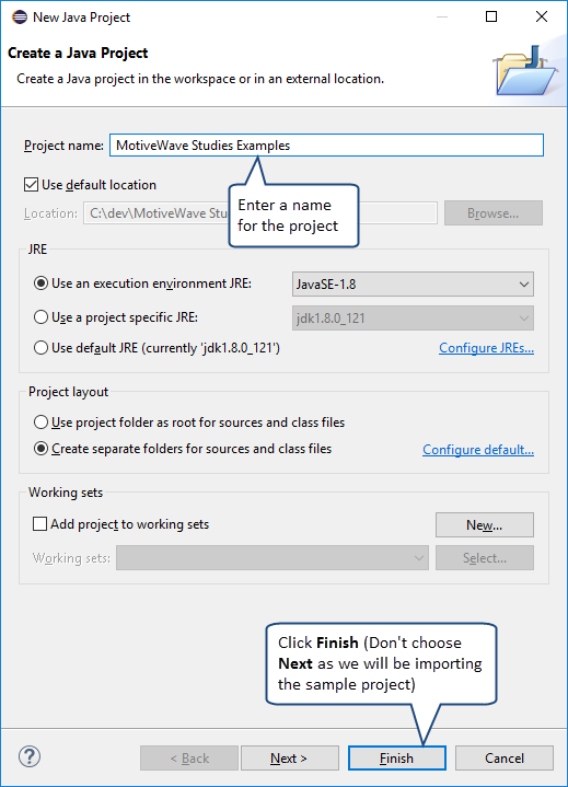 Environment Setup Motivewave Docs